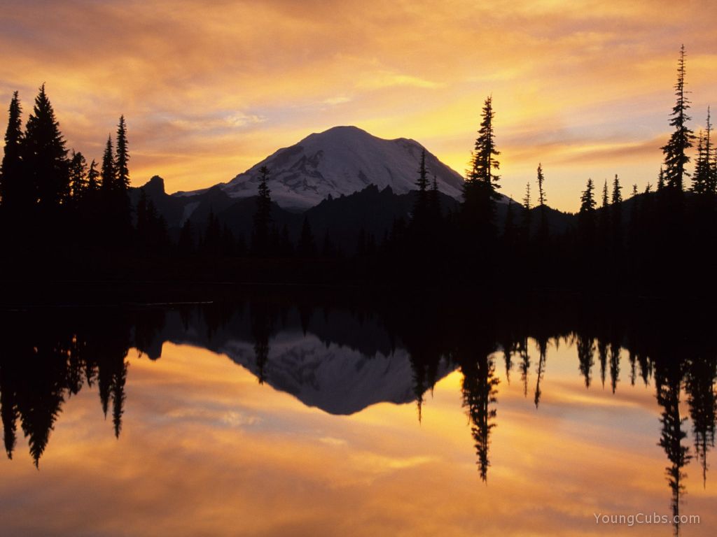 Mount Rainier and Tipsoo Lake, Washington